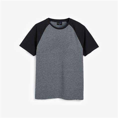 Charcoalblack Half Sleeve Raglan T Shirt Blacknavy