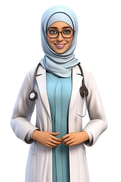 Premium Ai Image A Woman Doctor In A White Coat And Glasses Stands In