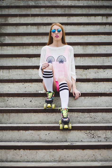 Young Woman In Roller Skates By Stocksy Contributor Jovana Rikalo