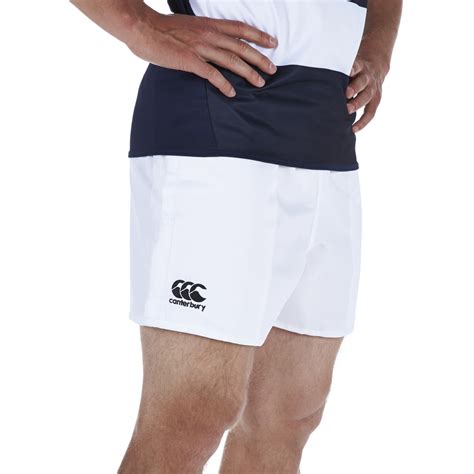 Original leather football rugby shorts for men in multiple colors. Canterbury Professional Rugby Short Cotton White