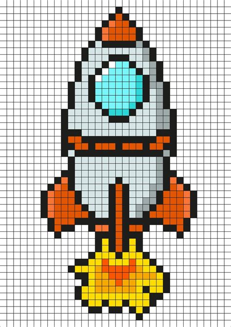 Pixel Art Rocket Head Modeling In 2020 Pixel Art Pattern Pixel