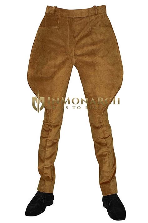 Brown Corduroy Riding Breeches Pants For Men And Women Inmonarch