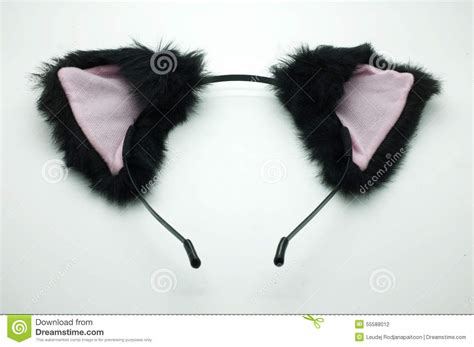 Kitty Ears Headband Stock Photo Image Of Bijou Brunette 55588012