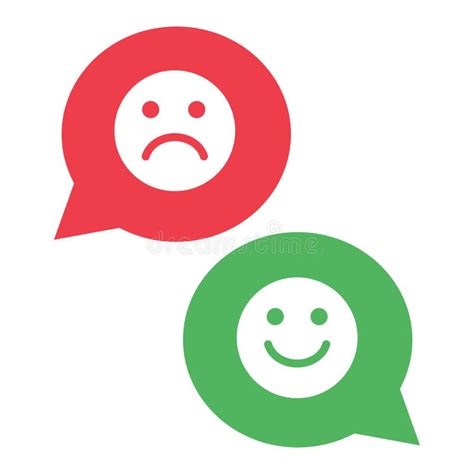 Red And Green Chat Icon Smileys Emoticons Icon Positive And Negative