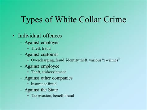 White Collar Crime In India Types And Classifications