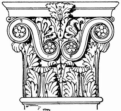 Corinthian Roman Capital Column Clipart Greek Pilaster