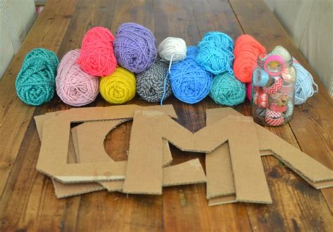 Day 20 Yarn Wrapped Cardboard Letters 100 Days Of Summer Fun 247