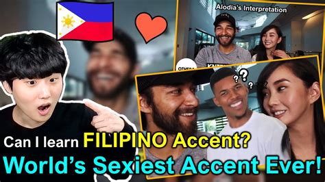 korean reaction to filipino accent challenge the sexiest accent in asia youtube
