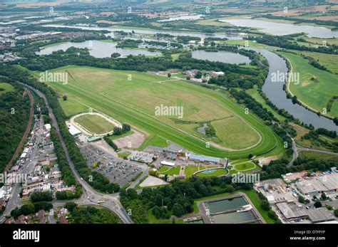 Aerial Shot Of Colwick Park And The Racecourse In Nottingham City