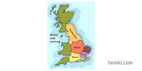 7 Kingdoms Of Anglo Saxon Britain Twinkl