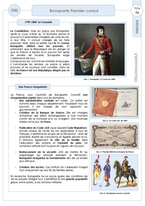 Nous allons voir comment son génie militaire l'a conduit à gagner de grandes batailles mais aussi à en perdre! cm2: HISTOIRE- NAPOLEON - trace écrite