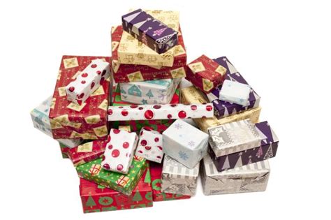 Photo Of Colorful Pile Of Christmas Ts In Seasonal Wrap Free