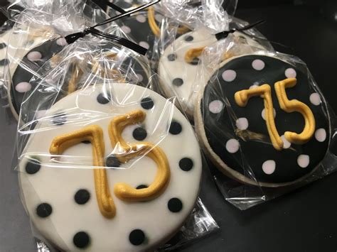 One of the best ways to honor this monumental birthday is with a meaningful and custom gift. 75th Birthday cookies (With images) | 75th birthday ...