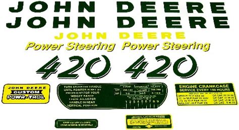 John Deere 420 Decal Set Jd420