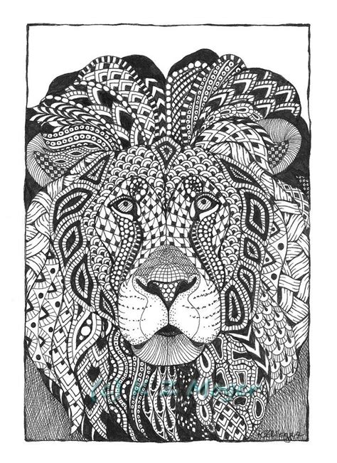 Animal Portrait Drawings Dressed With Zentangle Textures Drawings