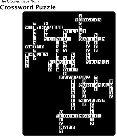Issue 7 Crossword Puzzle Answer Key