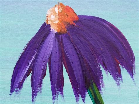 How To Paint Simple Flowers With Acrylic Paint Birch And Button