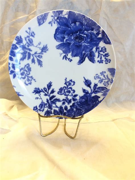Gorgeous Blue And White Floral Plate Vintage Blue Floral Etsy
