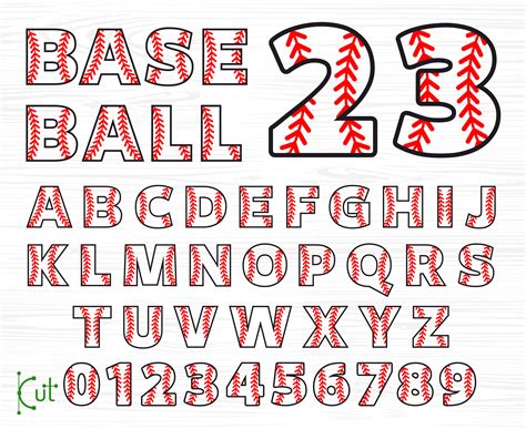 Baseball Font Sport Font Baseball Font With Stitches Baseball Letters