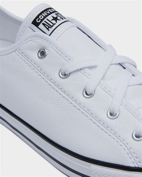 Converse Womens Dainty Leather Low Shoe White Surfstitch