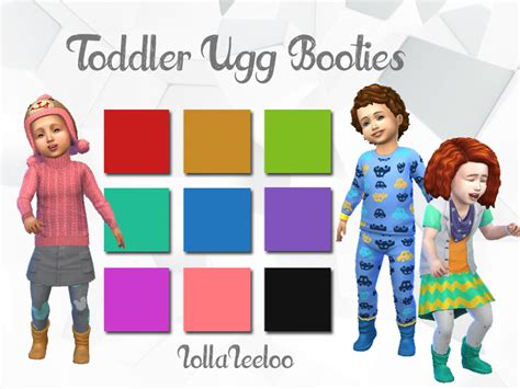 The Sims Resource Toddler Ugg Booties By Lollaleeloo