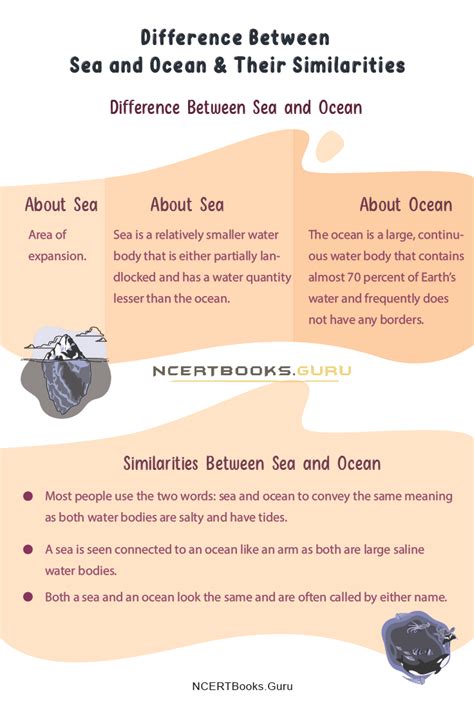 Difference Between Sea And Ocean And Their Similarities Ncert Books