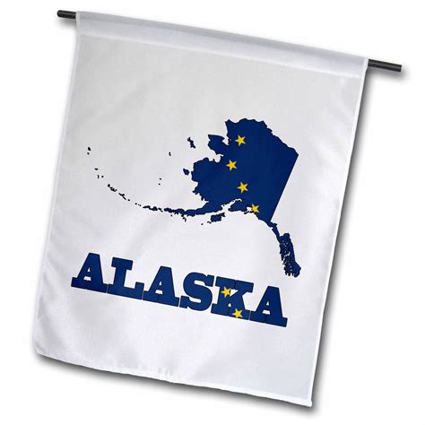 3drose Alaska State Flag In The Outline Map And Letters Of Alaska