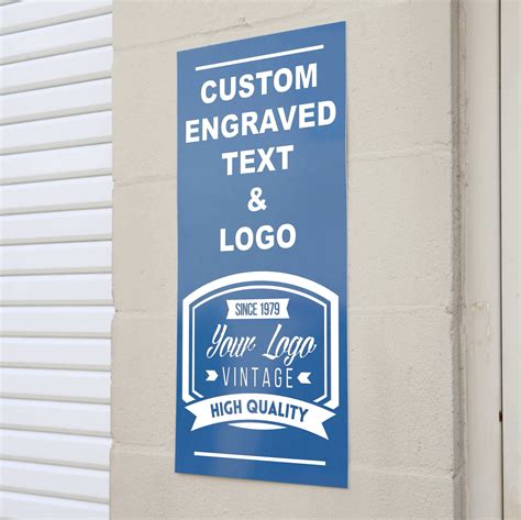 Large Plastic Engraved Sign Vertical Pick A Size Custom Signs