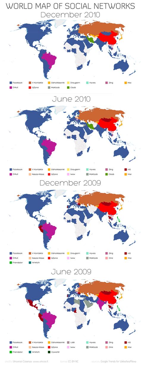 World Map Of Social Networks Iblur Communications