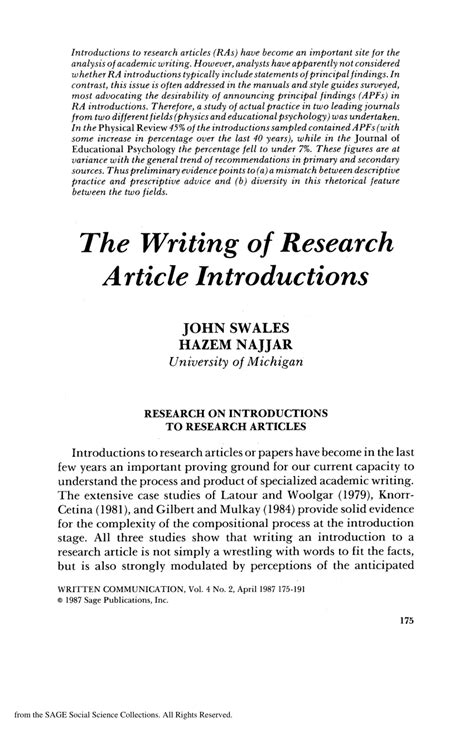 Textbooks, encyclopedias, news articles, journal articles, dissertations, books that interpret, analyse, examples of primary and secondary research. (PDF) The Writing of Research Article Introductions