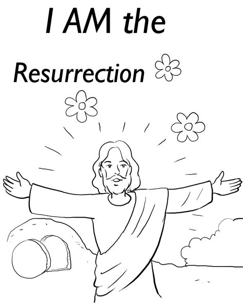 Coloring Page Jesus Is Risen 298 Dxf Include