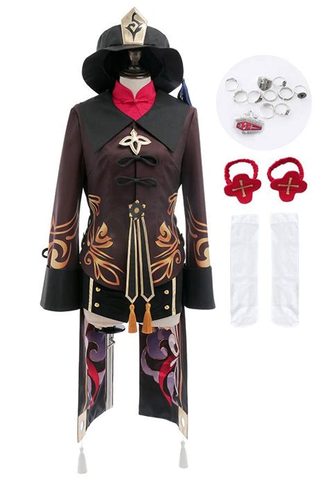 Genshin Impact Hu Tao Cosplay Costume Chinese Traditional Outfit