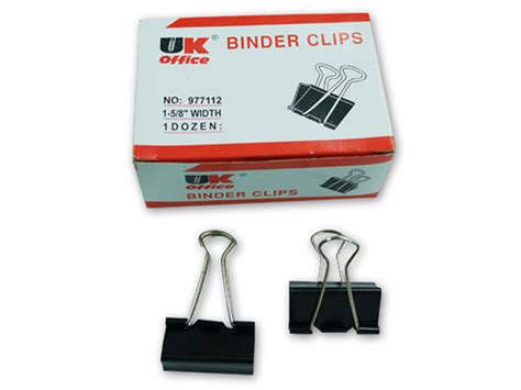 Uk Office Binder Clips Black 1 58 12s Office Warehouse Inc