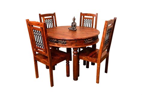 4 seater dining table set: Buy 4 Seater Vintage Round Dining Table Set | Dining Room ...