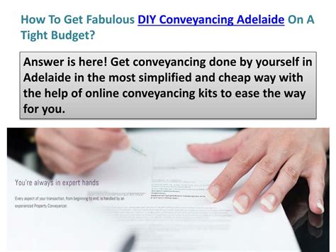 Ppt A Surprising Kit To Help You Diy Conveyancing Adelaide Powerpoint