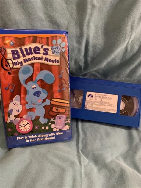 Blues Clues Blues Big Musical Movie Vhs Nick Jr Clamshell Case Vtg