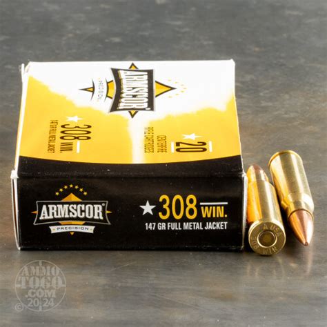 308 Winchester 762x51 Full Metal Jacket Fmj Ammo For Sale By