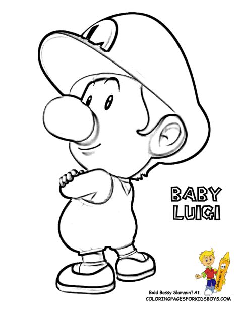 Free printable mario coloring pages for kids. Baby Mario Bros Coloring Pages - Coloring Home