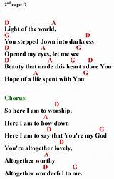 Images of Guitar Chords For Here I Am To Worship