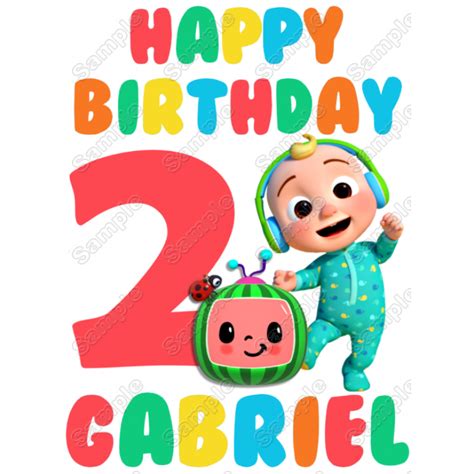 Cocomelon Happy Birthday Shirt Png File Instant Download Images And