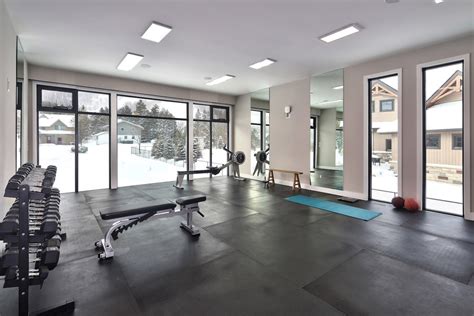 You can easily enjoy gorgeous views of the mountains around every turn and access. Mountain Chalet - Contemporary - Home Gym - Toronto - by ...