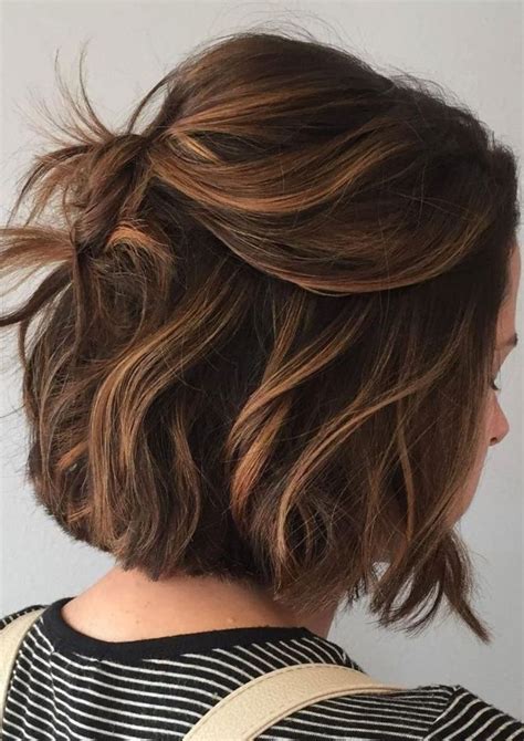 Incredible Examples Of Caramel Balayage On Short Dark Brown Hair