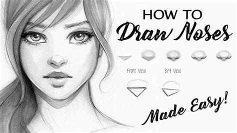 However, drawing a cartoon nose often involves more than simplifying the nose's features. How to Draw a Nose - Step by Step Tutorial! - YouTube