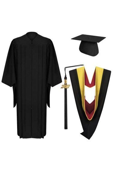 Matte Black Associates Graduation Cap Gown College University