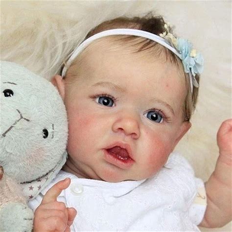 Buy Realistic Saskia Reborn Baby Dolls Grey Eyes Girls Full Silicone
