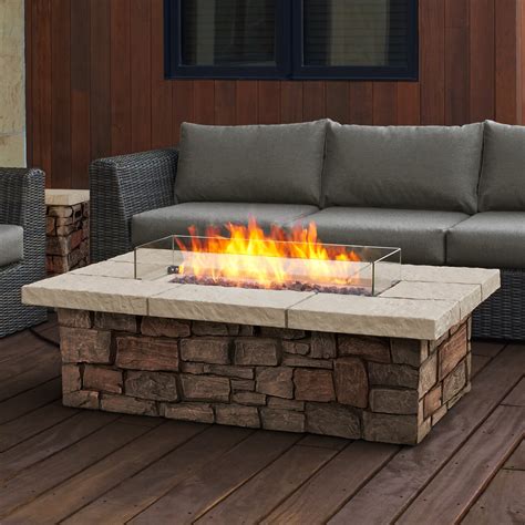 His table went through a conversion process so that it could safely burn fireglass. Real Flame Sedona Propane Fire Pit Table & Reviews ...