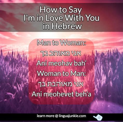 I Love You In Hebrew Hebrewlessons Learnhebrew Hebrew Lessons
