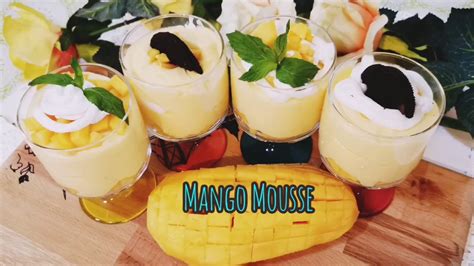 Mango Mousse Delicious And Egglessonly 3 Ingredient Mango Mousse