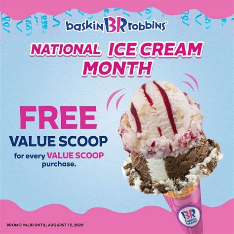 Baskin Robbins National Ice Cream Month Promo Til August