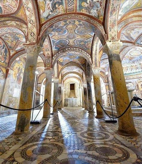 Campanile of the anagni cathedral. Cripta della Cattedrale di Anagni